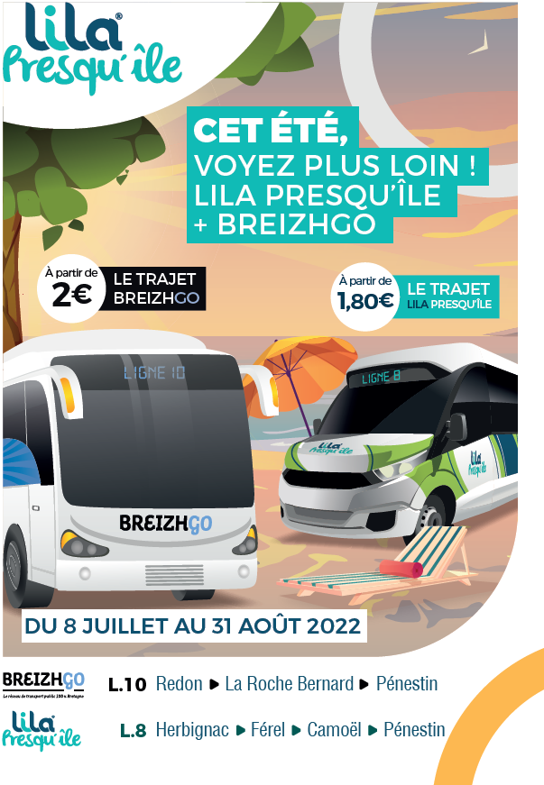 Affiche couv Ligne 8 Lila Presquile Ligne 10 Breizh’Go