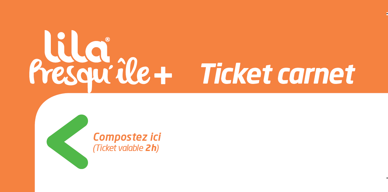 LILA PRESQU’ILE ticket carnet ticket carnet