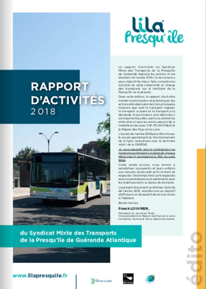 Rapport d'activités 2018